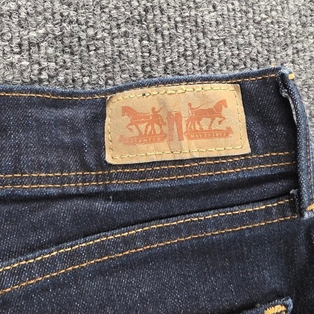 Levis 512 Perfectly Slimming Bootcut Jeans Dark Wash Indigo Womens 14M -W32 L32 - Picture 5 of 14